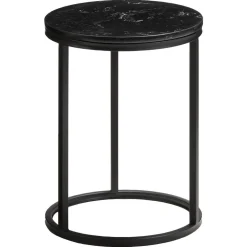 Kwantum Bijzettafel Marzio Zwart ø 34 Cm