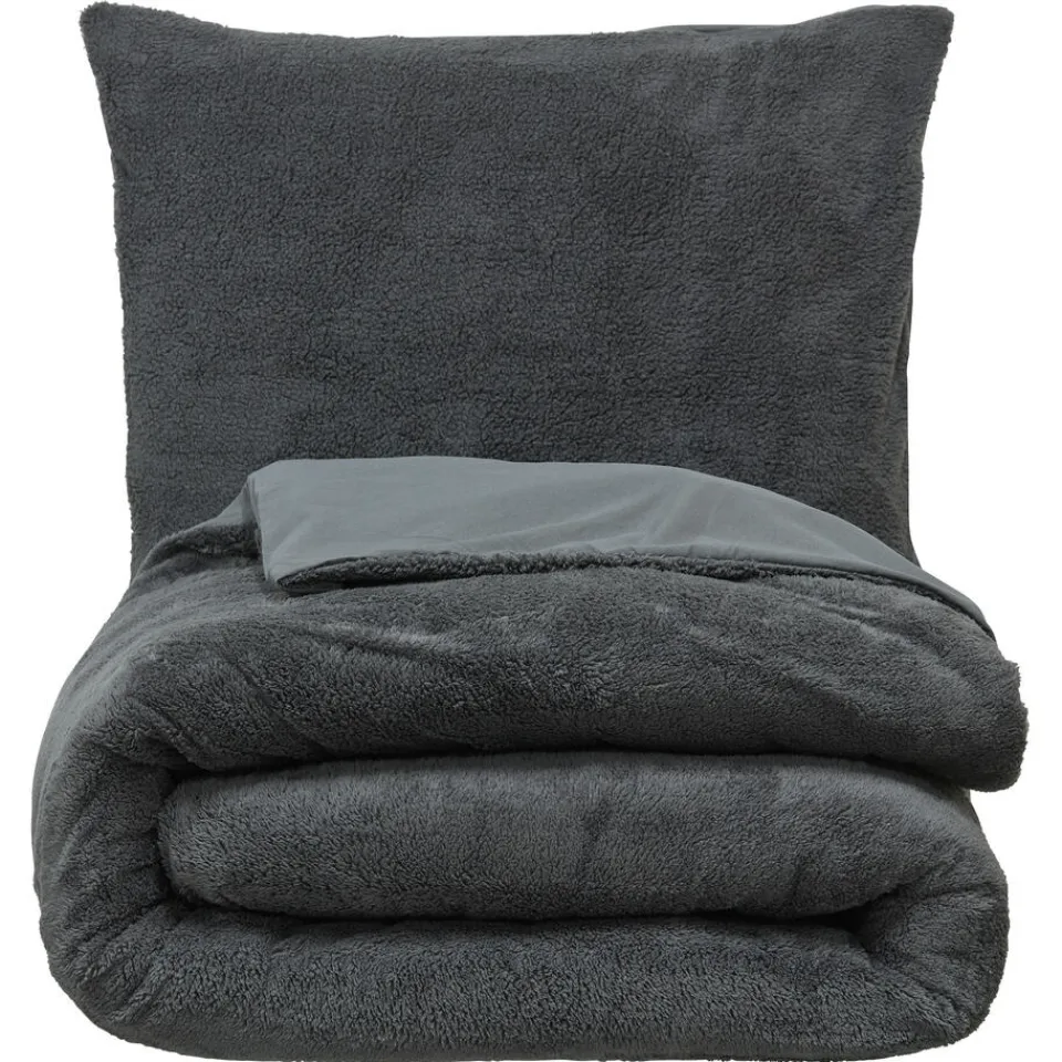 Kwantum Dekbedovertrek Teddy Antraciet 140x220 Cm