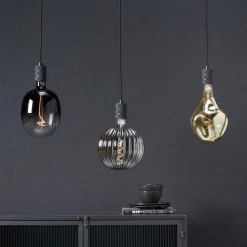 Kwantum LED Lamp 16,5x28 Cm Champagne E27 Dimbaar