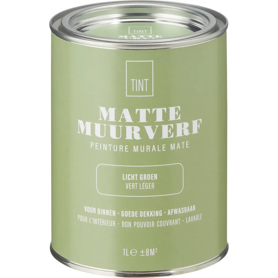 Kwantum Muurverf Mat Licht Groen 1 L
