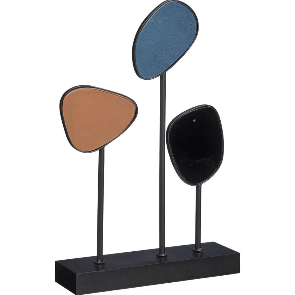 Kwantum Ornament Op Voet Glas Multicolor
