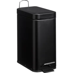 Kwantum Pedaalemmer Rechthoek 5 Liter Zwart