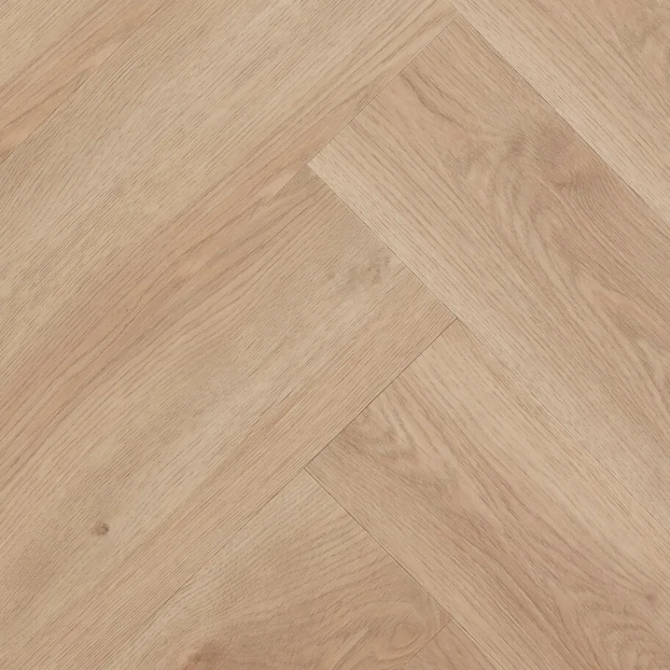 Kwantum Plak PVC Camrose Beige Eiken Visgraat