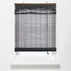 Kwantum Rolgordijn Bamboe Zwart 100x220 Cm