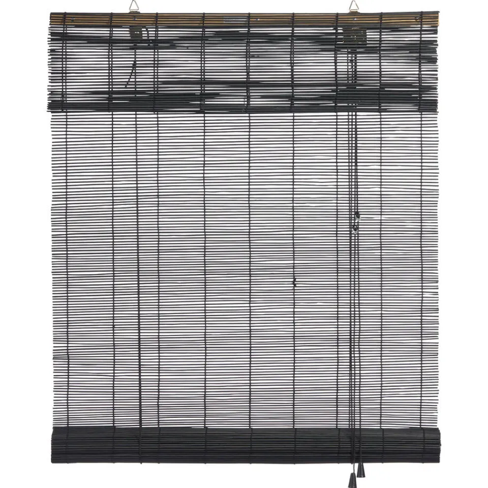 Kwantum Rolgordijn Bamboe Zwart 100x220 Cm
