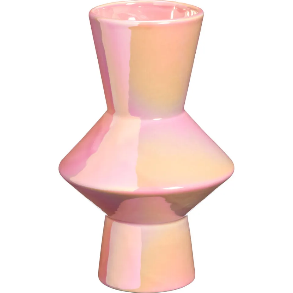 Kwantum Vaas Pastel Roze 14x14x23 Cm