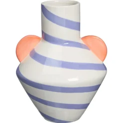 Kwantum Vaas Spiraal Wit/Blauw