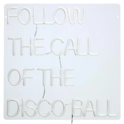 Kwantum Wandlamp Neon Discoball Rood